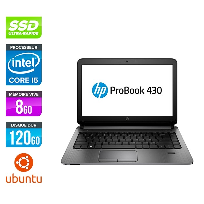 HP 430 G2 - i5 - 8Go - 120Go SSD -13.3'' - Linux