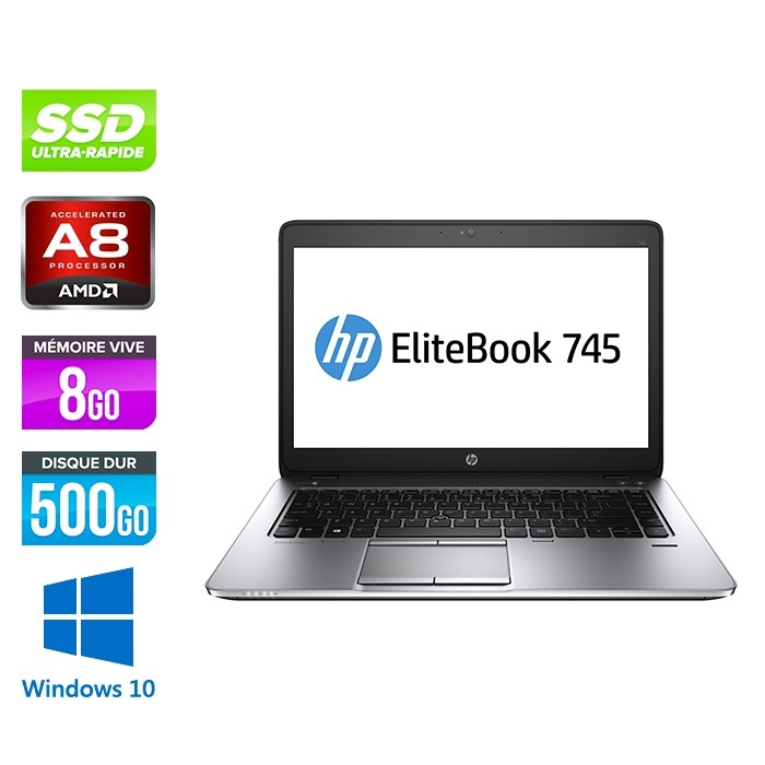 HP Elitebook 745 G2 - i5 - 8Go - SSD 500Go - 14'' - Windows 10