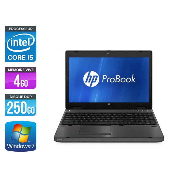 HP ProBook 6560B - i5 -4go - 250Go HDD - Windows 7