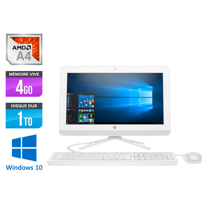 PC Tout-en-un HP 20-C438NF AiO - AMD - 4Go - HDD 1To - Windows 10