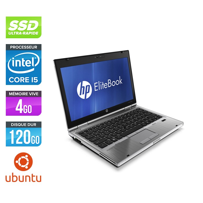 HP EliteBook 2560P - i5 - 4 Go - 120 Go SSD - Linux 
