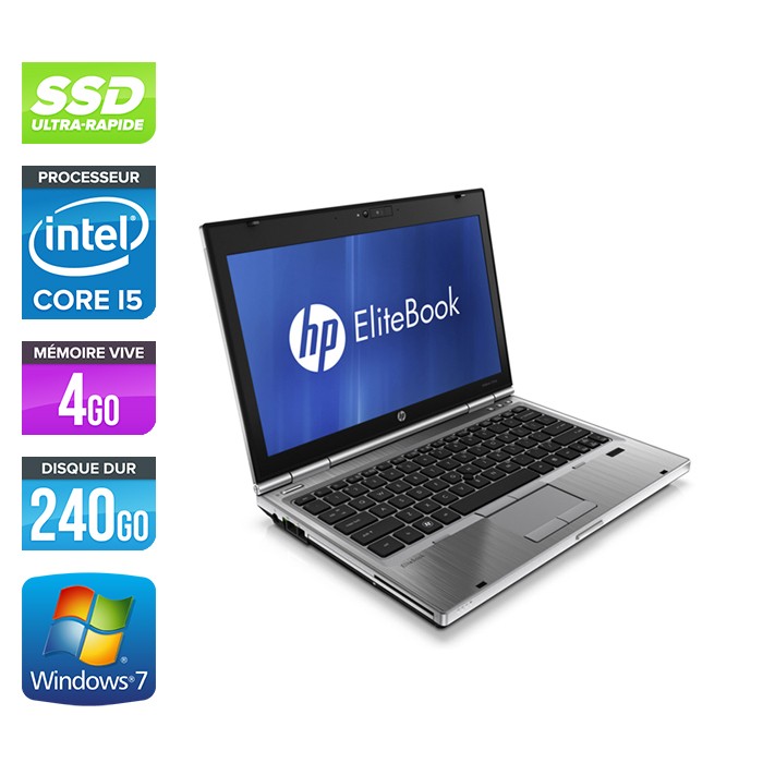 HP EliteBook 2560P - i5 - 4 Go - SSD 240 Go - W7