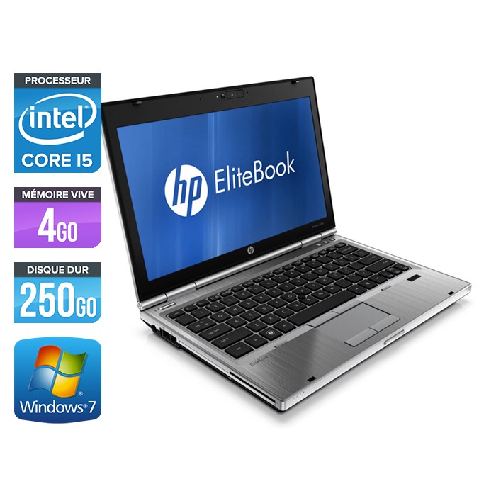 HP EliteBook 2560P - Core i5 - 4Go - 250Go
