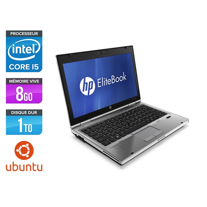 Ordinateur portable reconditionné - HP EliteBook 2560P - i5 - 8 Go - 1 To HDD - Linux