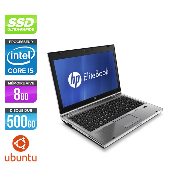 HP EliteBook 2560P - i5 - 8 Go - 500 Go SSD - Linux 