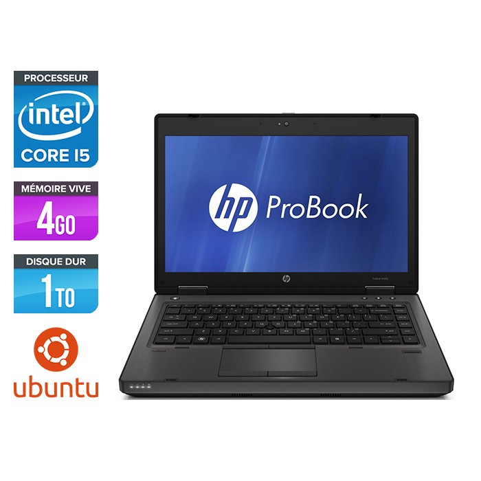 HP ProBook 6460B - Core i5 - 4 Go - 1 To HDD - Webcam - Ubuntu - Linux