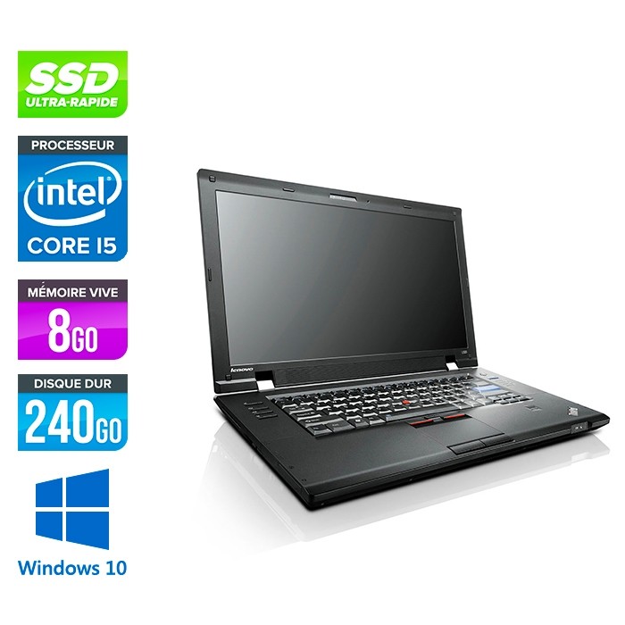 Lenovo ThinkPad L520 - Core i5 - 8Go - 240 Go SSD - Windows 10