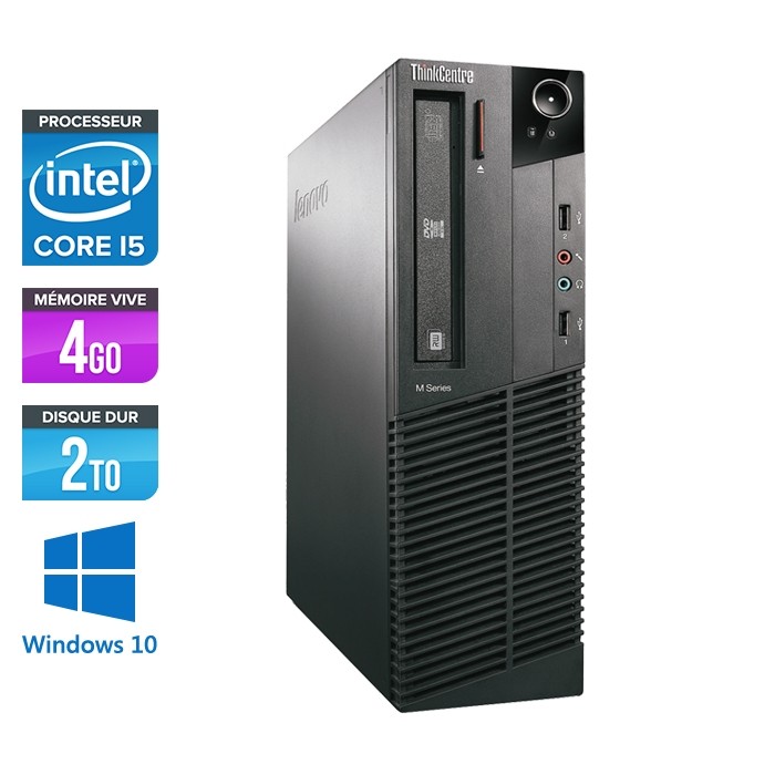 Lenovo ThinkCentre M81 SFF - Intel Core i5 - 4Go - 2To HDD - Windows 10