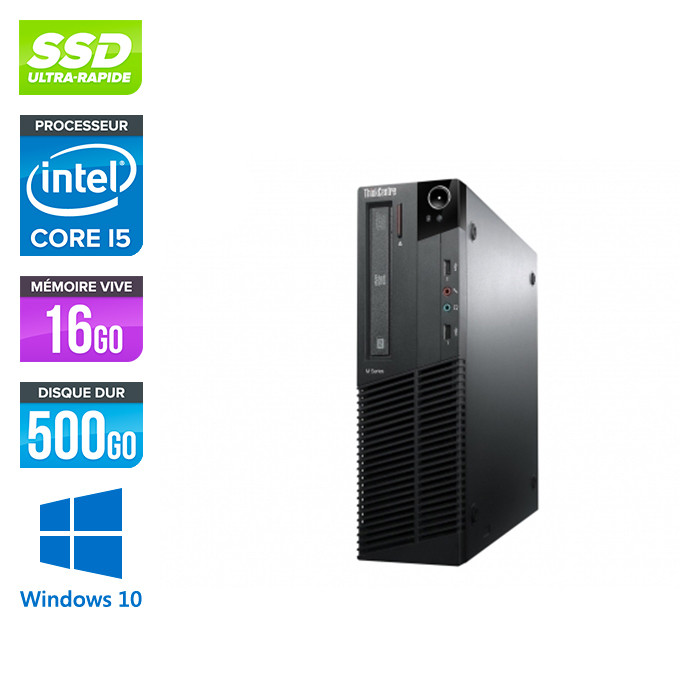 Lenovo M83 SFF - i5 - 16Go - 500Go SSD - Windows 10