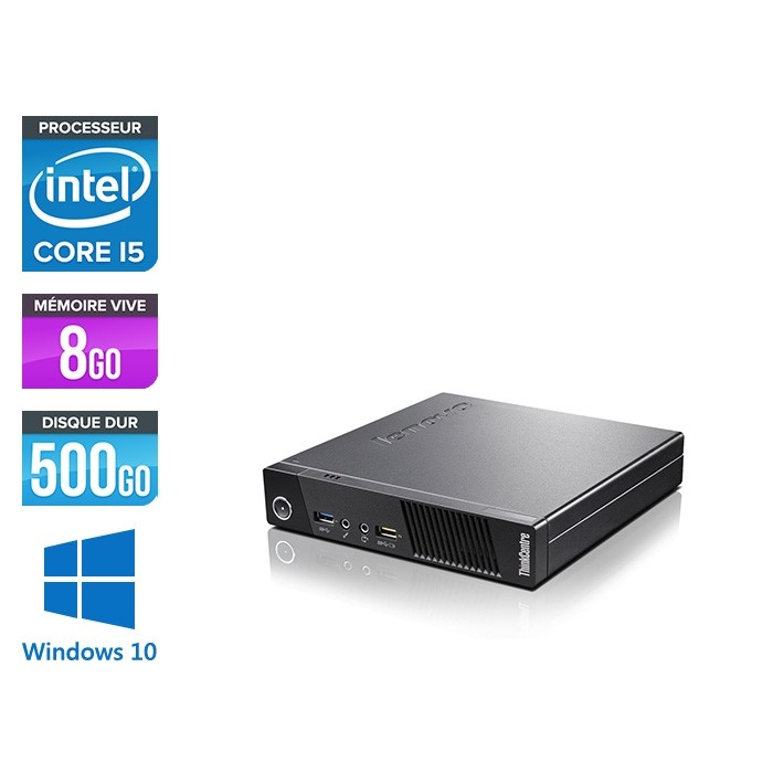 Mini PC Lenovo ThinkCentre M93p USDT Tiny Intel Core i5 Disque dur