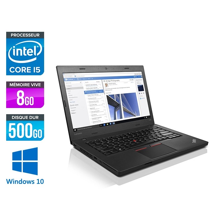 Ordinateur portable reconditionné - Lenovo ThinkPad L460 - i5 - 8Go - 500Go HDD - Windows 10