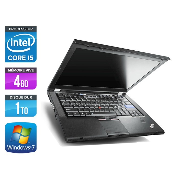 Lenovo ThinkPad T420 - i5 - 4Go - 1To HDD - Windows 7 Professionnel
