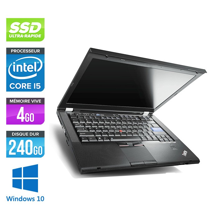 Lenovo ThinkPad T420 - i5 - 4Go - SSD 240Go - Windows 10 Professionnel