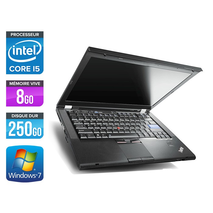 Lenovo ThinkPad T420 - i5 - 8Go - 250Go HDD - Windows 7 Professionnel