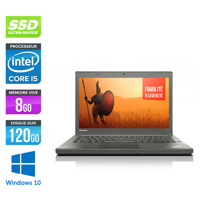 Lenovo ThinkPad T440 - i5 - 8Go - 120Go SSD - Windows 10