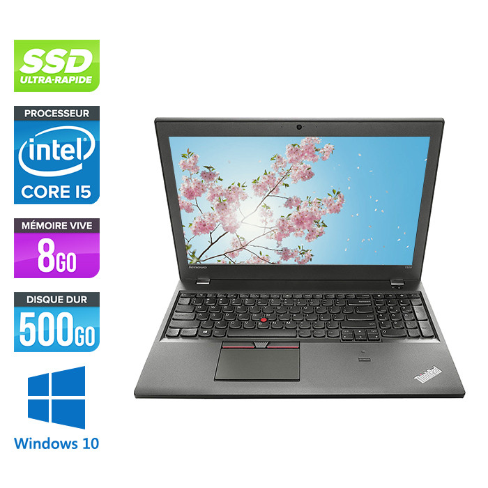 Lenovo ThinkPad T550 - i5 - 8Go - 500Go SSD - Windows 10 - État correct