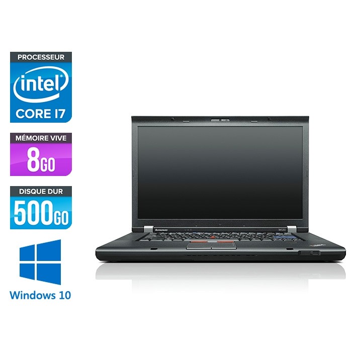 Lenovo ThinkPad W520 - i7 - 8Go - 500Go - HDD - Windows 10