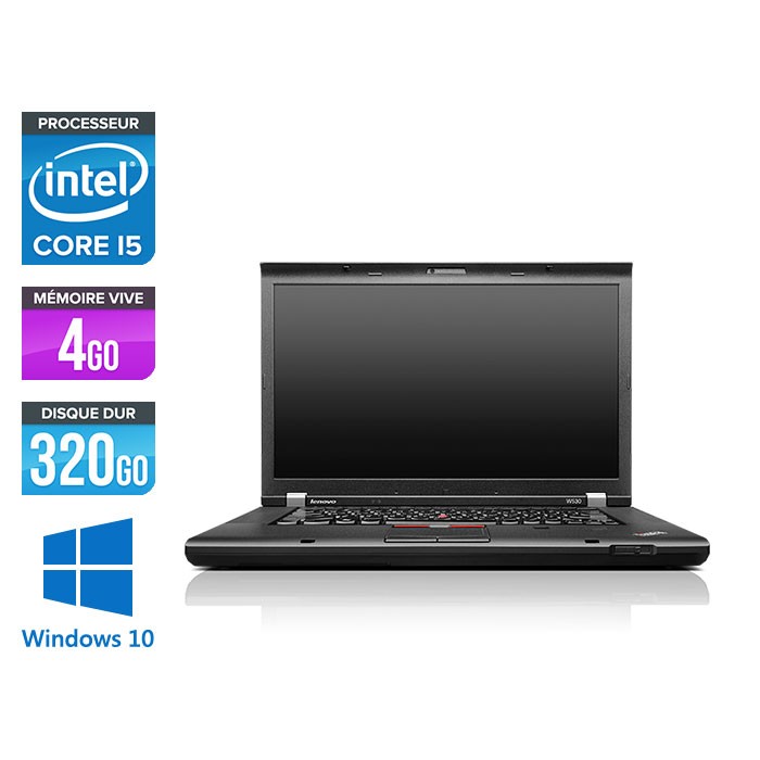 Lenovo ThinkPad W530 - Core i5 - 4 Go - 320 Go HDD - Nvidia K1000M - Windows 10