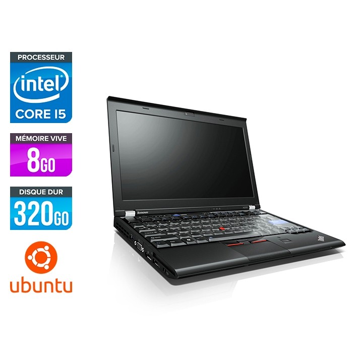 Lenovo X220 - i5 - 8Go - 320Go HDD - 12,5'' - Ubuntu