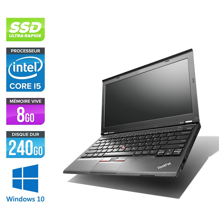 Lenovo ThinkPad X230 - i5-3320M - 8Go - 240Go SSD - Windows 10