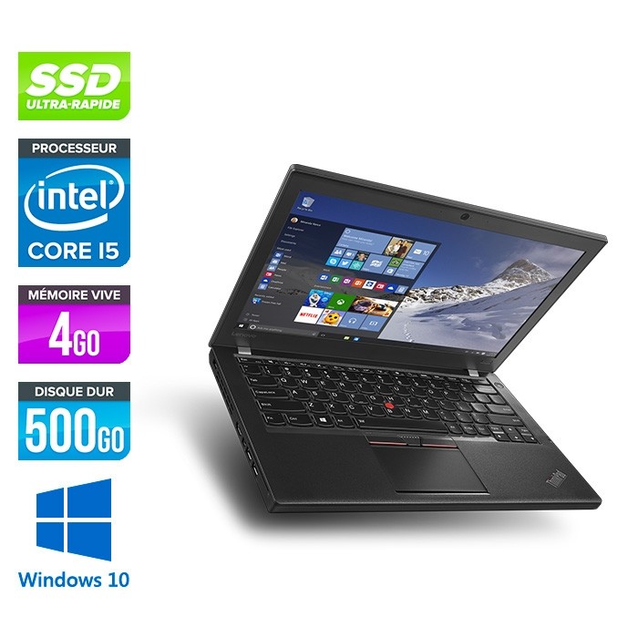 Lenovo ThinkPad X260 - i5 6300U - 4Go - 500 Go SSD - Windows 10