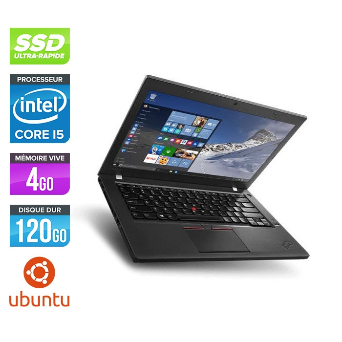 Lenovo ThinkPad X270 - i5 6300U - 4Go - 120 Go SSD - Linux