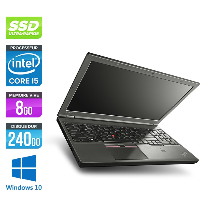 Lenovo ThinkPad W541 -  i5 - 8Go - 240Go SSD - Nvidia K1100M - Windows 10