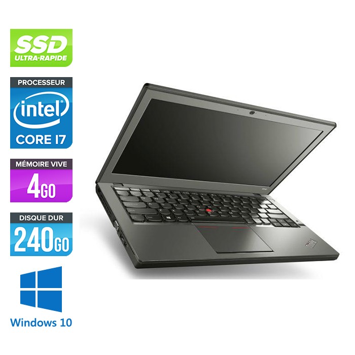 Lenovo ThinkPad X240 - i7 6600U - 4 Go - 240 Go SSD - Windows 10