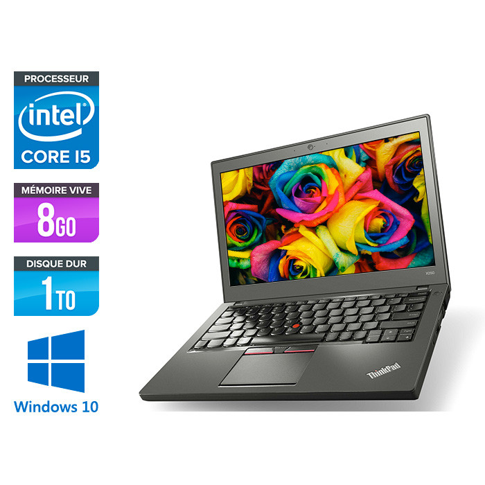 Lenovo ThinkPad X250 - i5 5300U - 8 Go - 1 To HDD - Windows 10
