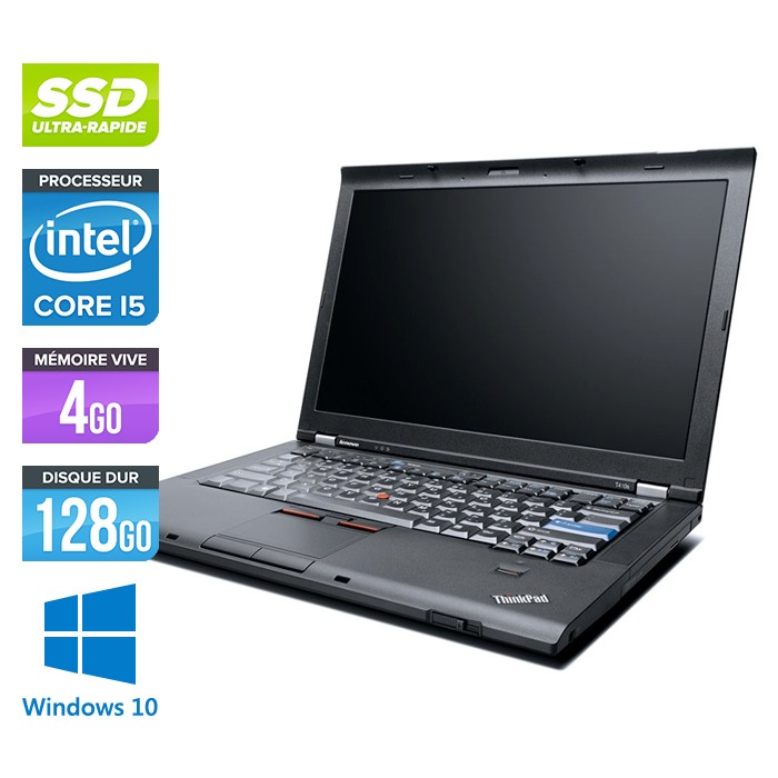 Lenovo ThinkPad T410S - Core i5 - 4Go - 128Go SSD - Windows 10