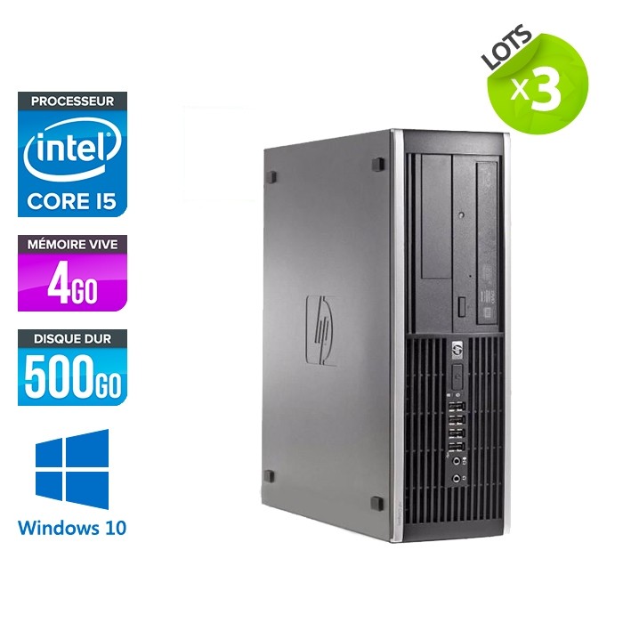 lot de 3 HP Elite 8300 SFF - i5 - 4Go - 500Go HDD - W10