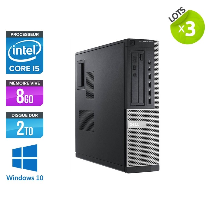 Lot de 3 Dell Optiplex 7010 Desktop - Windows 10