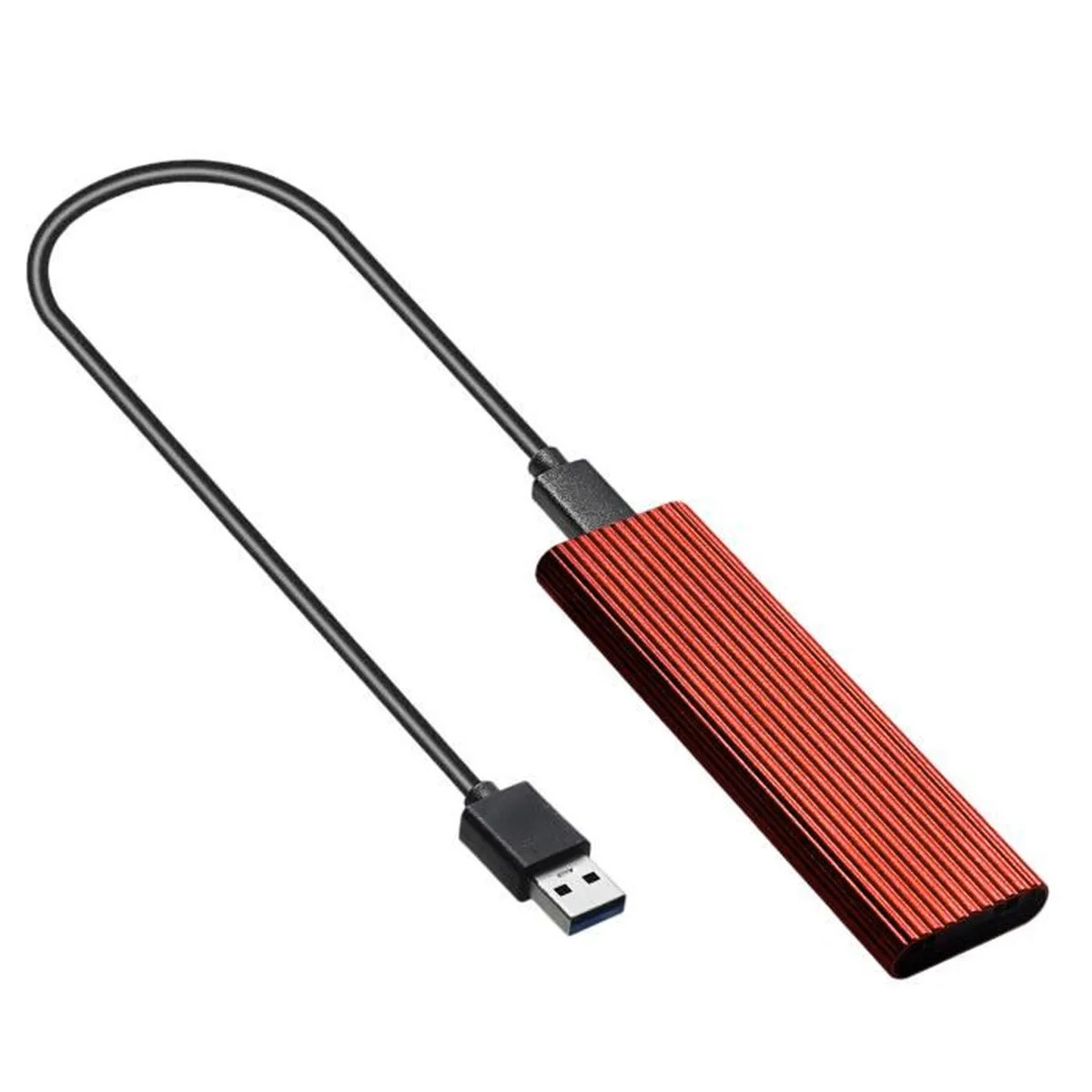 Boîtier externe M.2 - Disque SSD 256Go - Rouge