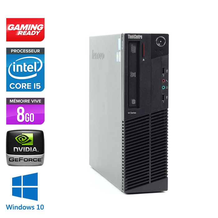 Lenovo ThinkCentre M92P SFF - i5 3470 - 8 Go - HDD 500 Go - Nvidia GT 730 - Windows 10