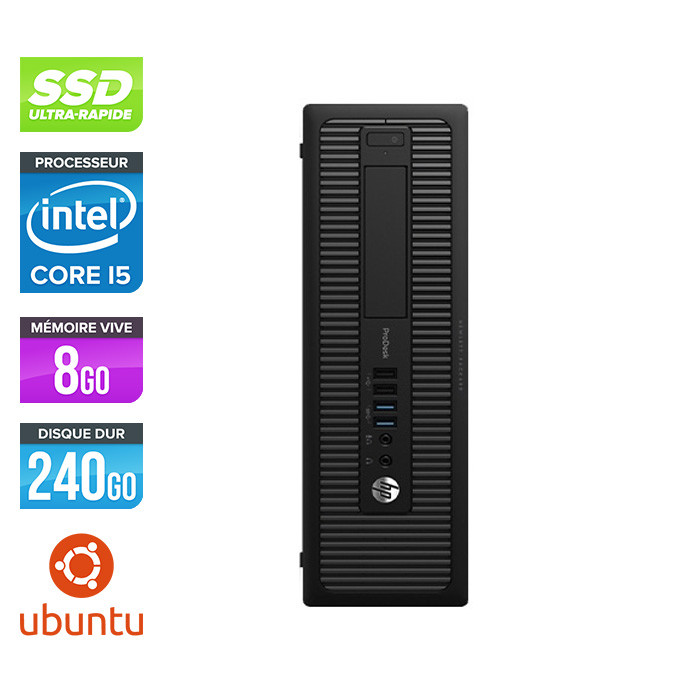 HP ProDesk 600 G2 SFF - i5-6500 - 8Go DDR4 - 240 Go SSD - Linux