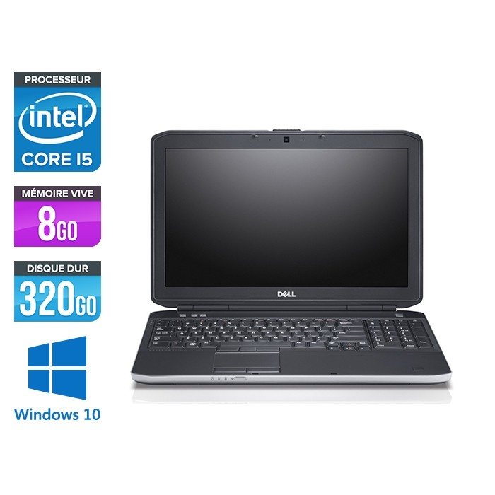 Ordinateur portable - Dell Latitude E5530 - intel core i5 3320M - 8Go - 320 Go HDD - 15.6'' - Windows 10