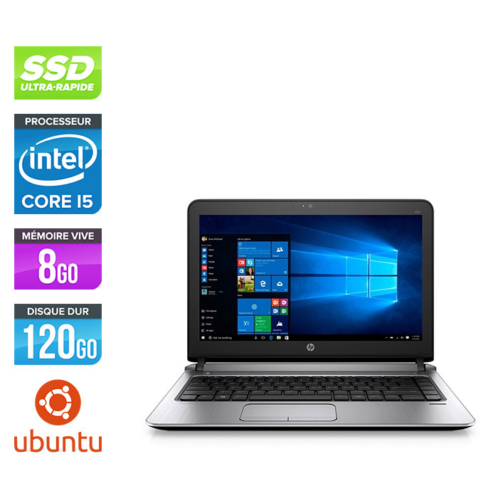 Pc portable reconditionné HP ProBook 430 G3 - i5 - 8Go - 120Go SSD - Ubuntu / Linux - Trade Discount
