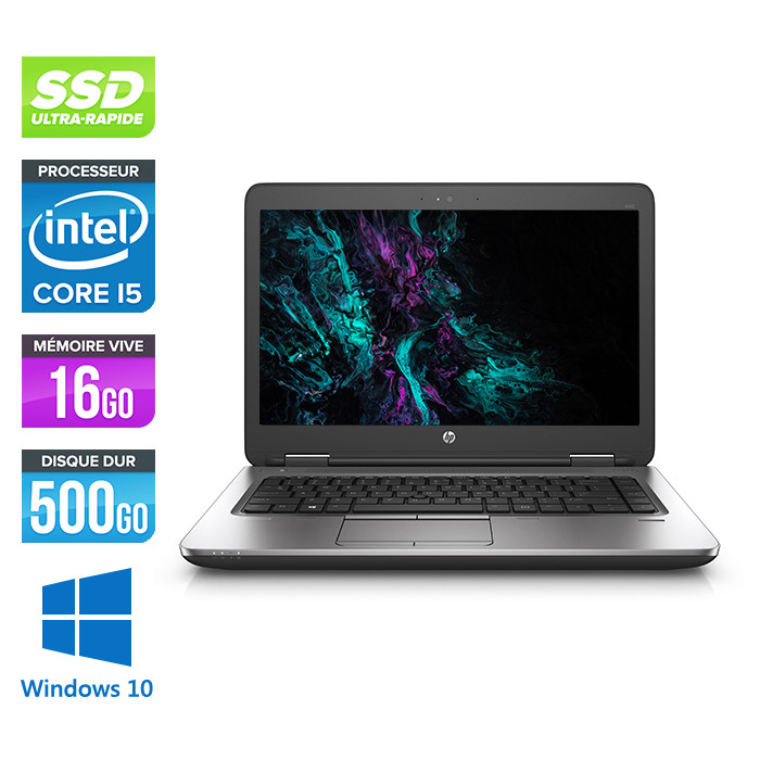 Pc portable reconditionné HP ProBook 640 G2 - i5 - 16Go - SSD 500Go - 14 -  Windows 10 - Trade Discount
