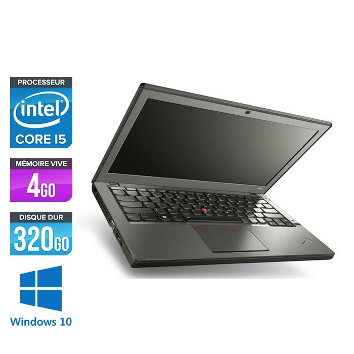 Ordinateur portable reconditionné - Lenovo ThinkPad X240 - i5 4300U - 4 Go - 320 Go HDD - Windows 10