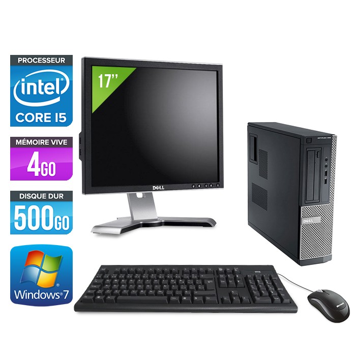 Dell Optiplex 390 Desktop - i5 - 4Go - 500Go - Ecran 17"