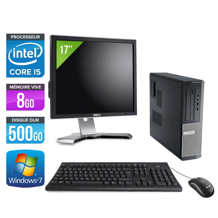 Dell Optiplex 390 Desktop - i5 - 8Go - 500Go - Windows 7 - Ecran 17"