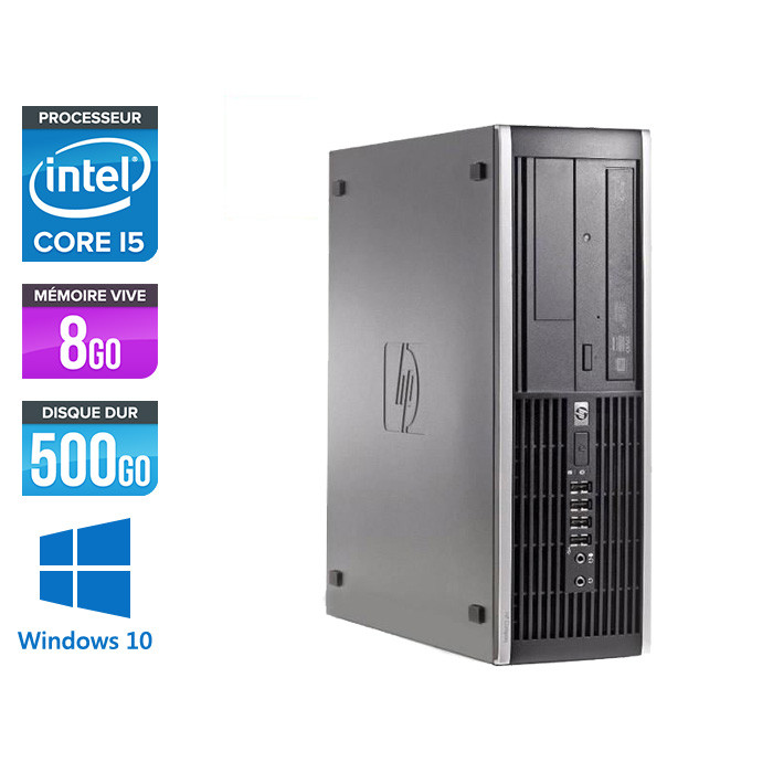 Pc de bureau reconditionné - HP 6200 PRO SFF - Core i5 - 8Go - 500Go HDD - Windows 10