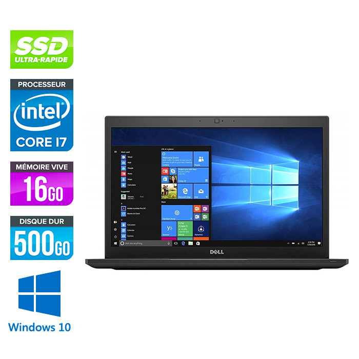 Pc portable reconditionné - Dell Latitude 7480 - Core i7 - 16 Go - 500 Go SSD - Windows 10
