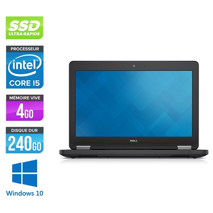 Ordinateur portable - Dell Latitude E5250 - i5 - 4Go - 240Go SSD - Windows 10