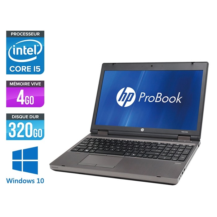 Pc portable - HP ProBook 6560B reconditionné - i5 - 4go DDR3 - 320Go HDD - Windows 10