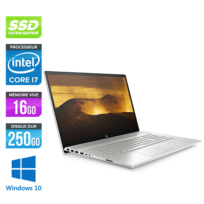 Pc portable reconditionné constructeur HP Envy Laptop 17-ce1004nf -  i7-10510U - 16Go - 256Go SSD + 1 To HDD - GeForce MX250 - 17.3 FHD -  Windows 10 - Trade Discount