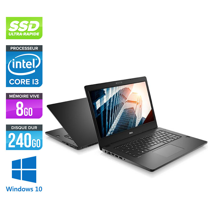 Pc portable reconditionné - Dell Latitude 3480 - i5 7200u - 8Go - SSD 240 Go - Windows 10