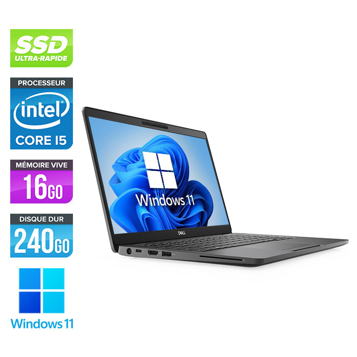 Pc portable reconditionné - Dell 5300 - Core i5 - 16Go - 240Go SSD - Windows 11