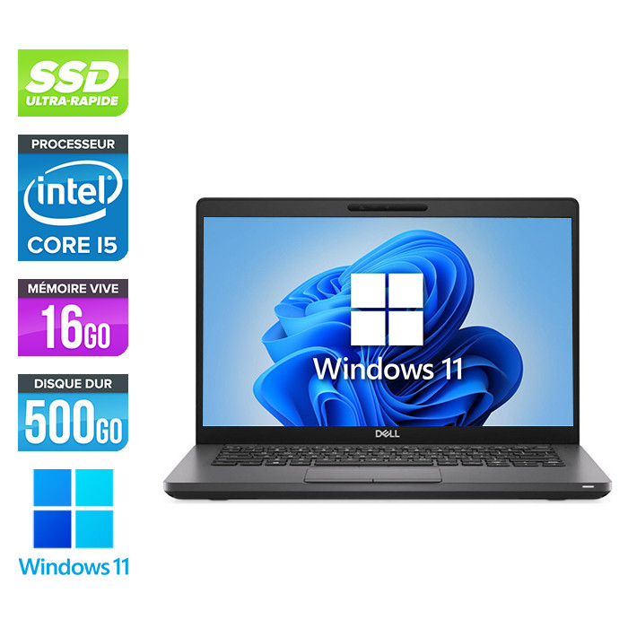Pc portable reconditionné - Dell 5400 - Core i5 - 16Go - 500Go SSD - Windows 11