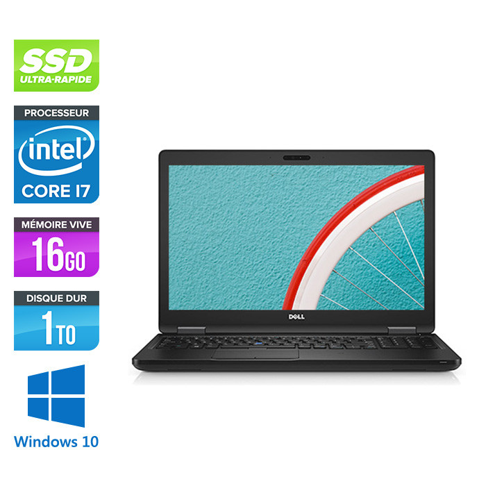 PC portable gamer reconditionné Dell 5580 - i7-7820HQ - 16Go DDR4 - 1 To  SSD - 15 FHD - Windows 10 - Trade Discount